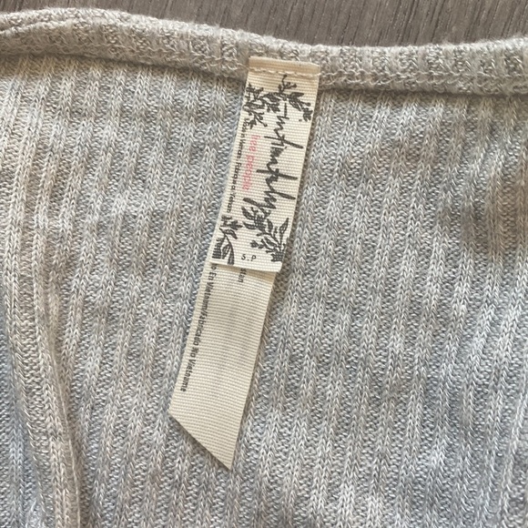 Free People OB878253 Pebble Gray Cozy Up With Me Bodysuit, S - Picture 8 of 8